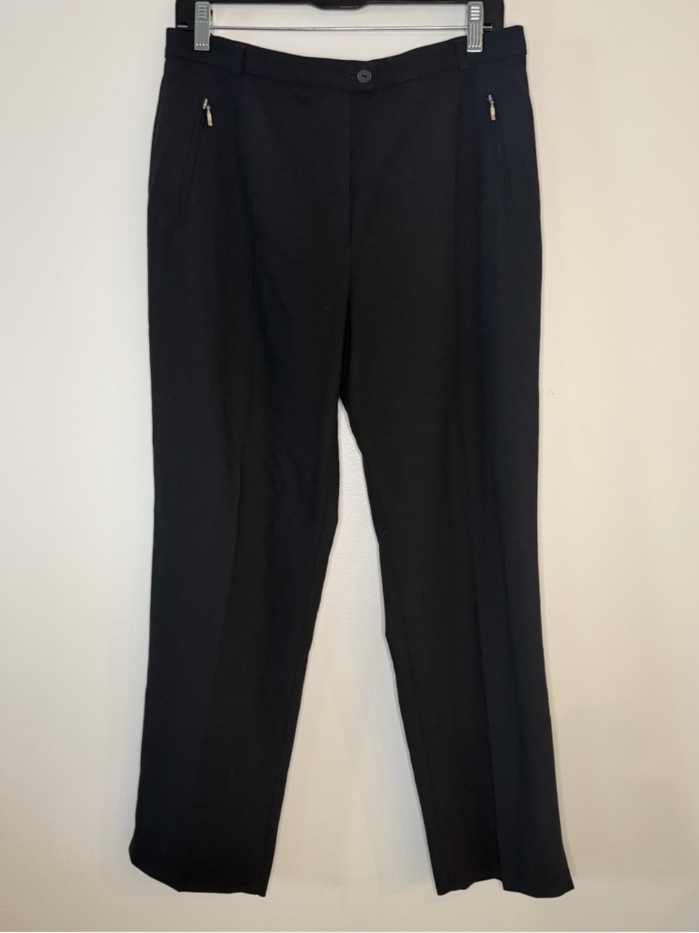 Marks & Spencer Black Women's Trousers with zippered pockets,size 8 short, UK 14